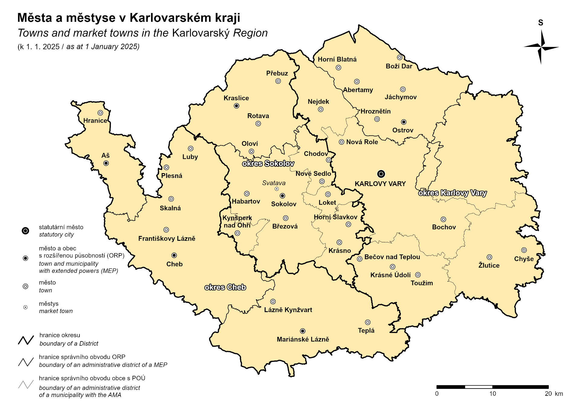 Obce a města Karlovarského kraje